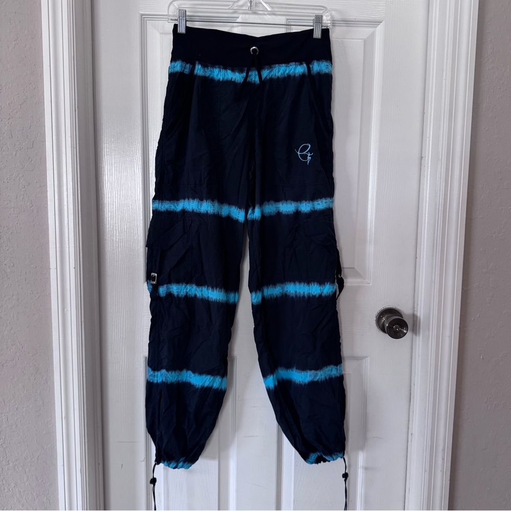 Equilibrium Activewear Womens Tie-Dye Cargo Jogger Hip Hop Dance Pants Size M - Picture 2 of 7